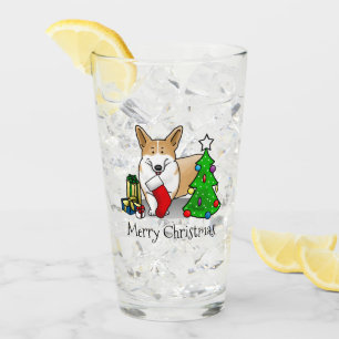 Copo De Pint Natal 2 Pembroke Welsh Corgi (vermelho 1)