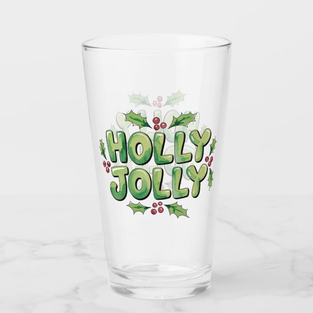 Copo De Pint Natal Alegre Tipografia (Frente)
