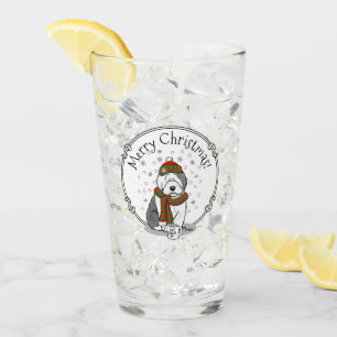 Copo De Pint Natal Inverno Antiga Cinza Inglesa de Ovino 1 Cuec