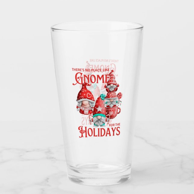 Copo De Pint Natal Não Há Lugar Como Gnome (Frente)