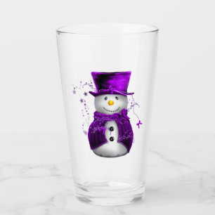 Copo De Pint Natal roxo bonito do boneco de neve