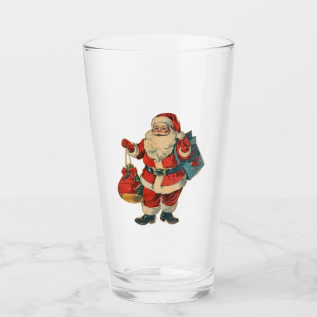 Copo De Pint Natal Santa Claus Glass (Frente)
