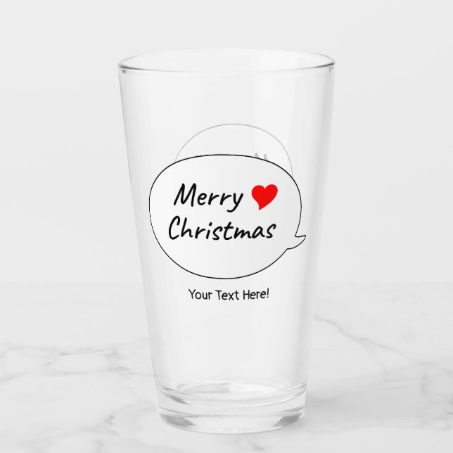 Copo De Pint Natal sincero e feliz (Frente)