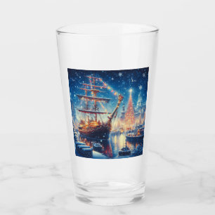 Copo De Pint Navio atracado de Natal/Inverno