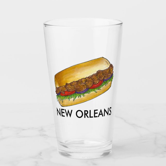 Copo De Pint New Orleans NOLA Shrimp Po'Boy Sandwich Louisiana (Frente)