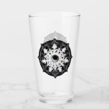 Nexo preto de rendas cerâmicas e floco de neve