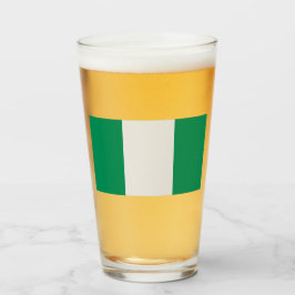 Copo De Pint Nigéria com bandeira nigeriana (África Ocidental)