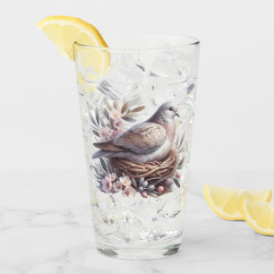 Copo De Pint Ninho de Enseada com Flores e Ramos de Oliva