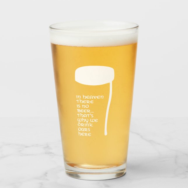 Copo De Pint No céu não há cerveja (Frente (Preenchido))