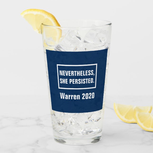 Copo De Pint No Entanto, Persiste Elizabeth Warren 2020 (Gelo frontal)