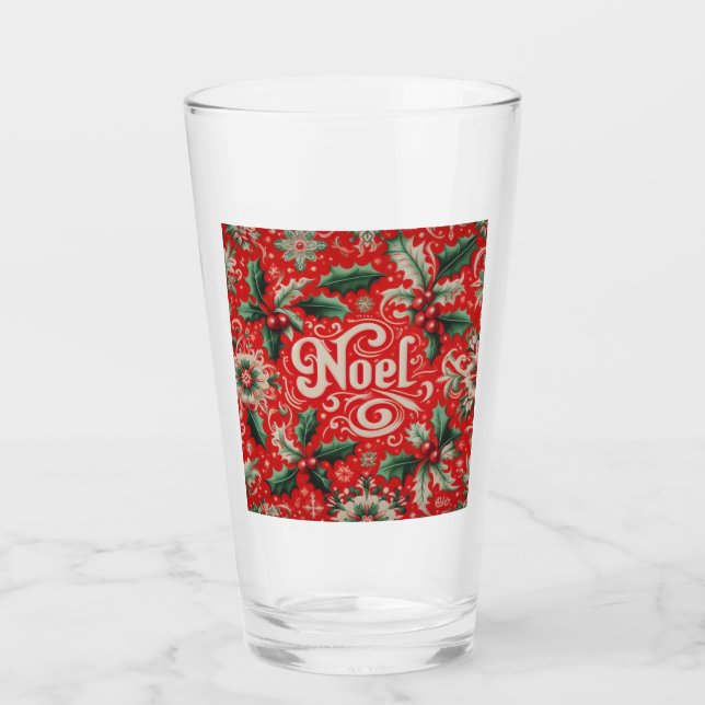 Copo De Pint Noel Vermelho e Verde (Frente)