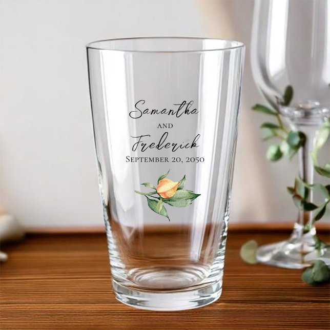 Copo De Pint Noiva Elegante e noiva Personalizadas (Custom wedding wine glass)