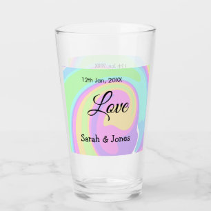 Copo De Pint Noivado amor casal casamento colorido bohpattern