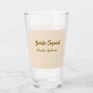 Copo De Pint Noivas da noiva nome laranja dourado casamento 