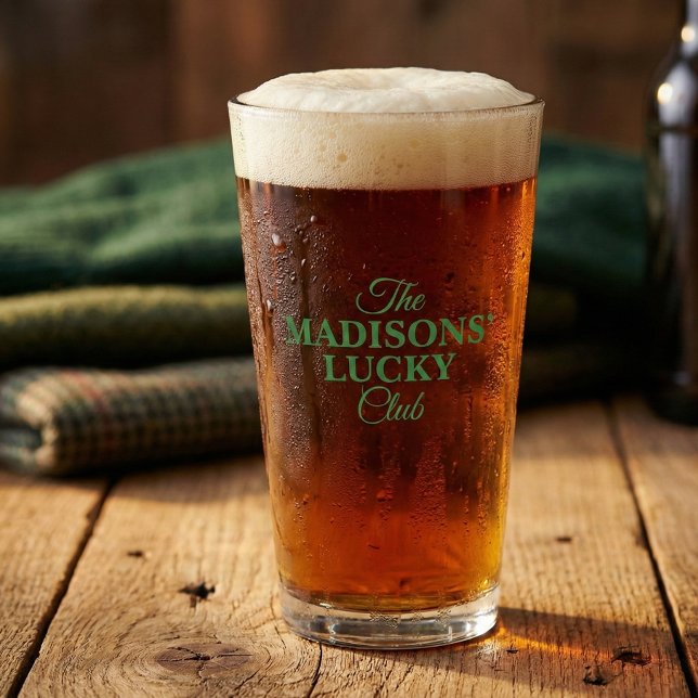 Copo De Pint Nome da Família Shenanigan St Patricks (Criador carregado)