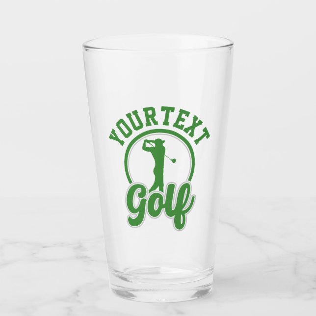 Copo De Pint NOME DE ADD DE Golf Personalizado Retro Pro Golfer (Frente)