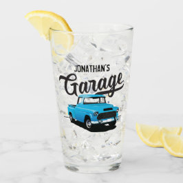 Copo De Pint Nome de Caminhão de Vintage Azul - Tumbler de Vidr