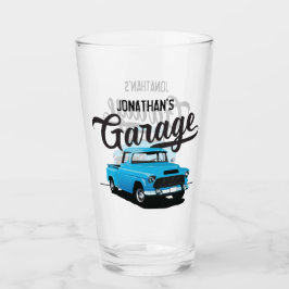 Copo De Pint Nome de Caminhão de Vintage Azul - Tumbler de Vidr
