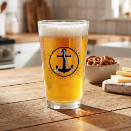 Copo De Pint Nome do barco e âncora ID619