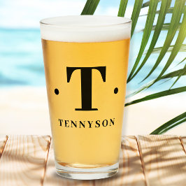 Copo De Pint Nome do Monograma Simples Inicial