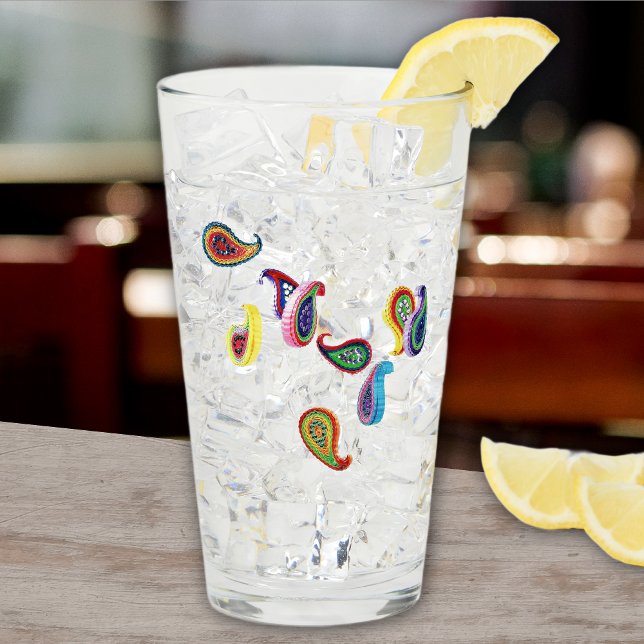 Copo De Pint Nome Elegante, Papel Enchido Paisleys 16oz (Criador carregado)