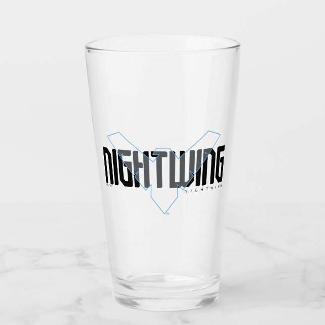 Copo De Pint Nome Gráfico de Alta Tecnologia do Nightwing (Frente)