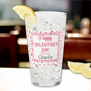 Copo De Pint Nome Happy Valentines Day Candy Pint Glass