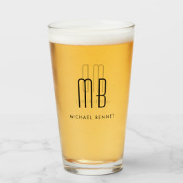 Copo De Pint Nome Monogramado Moderno