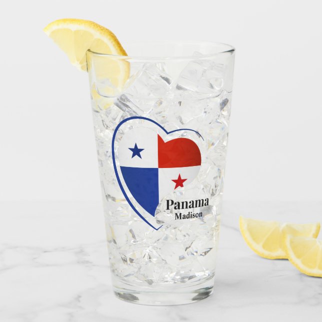 Copo De Pint Nome Personalizado Amor Panamá (Gelo frontal)