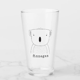 Copo De Pint Nome Personalizado da Ilustração da Linha do Urs