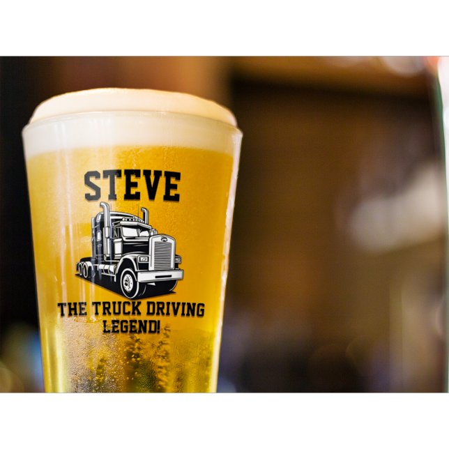 Copo De Pint Nome Personalizado do Controlador Semi Caminhão de (The perfect gift for the truck driver in your life.)