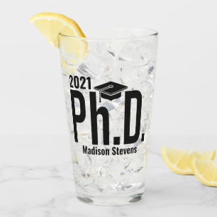 Copo De Pint Nome personalizado e ano Ph.D.