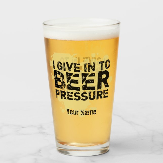 Copo De Pint Nome Personalizado Engraçado Porte Moderno (Frente (Preenchido))