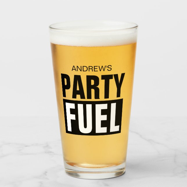 Copo De Pint Nome personalizado engraçado presente de vidro de  (Frente (Preenchido))
