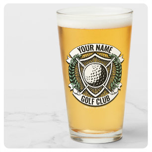 Copo De Pint Nome Personalizado Golfer Golf Club Turf Clubhouse