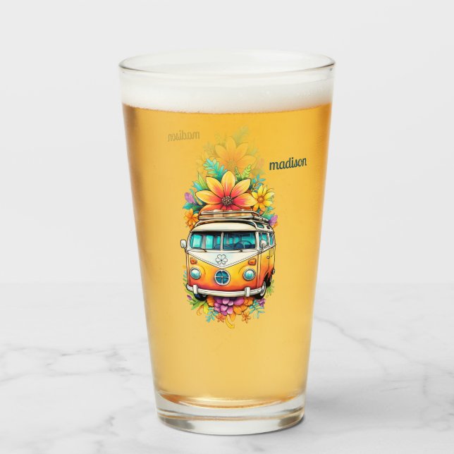 Copo De Pint Nome Personalizado Hipoteca Van (Traseira (Preenchido))