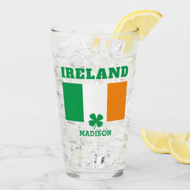Copo De Pint Nome Personalizado Irlanda (Gelo traseiro)