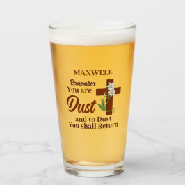 Copo De Pint Nome Personalizado Lembre-se que Você é Pó | Quart