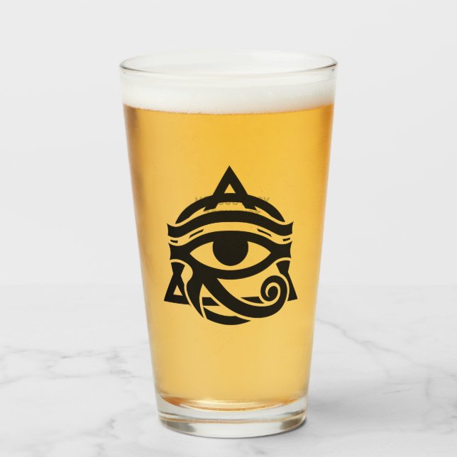 Copo De Pint Nome Personalizado Olho de Horo (Frente (Preenchido))