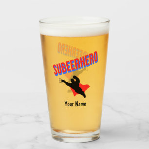Copo De Pint Nome Personalizado Super Herói Engraçado Beer Glas
