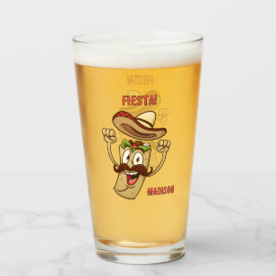 Copo De Pint Nome Personalizado & Texto Fiesta Mexicana