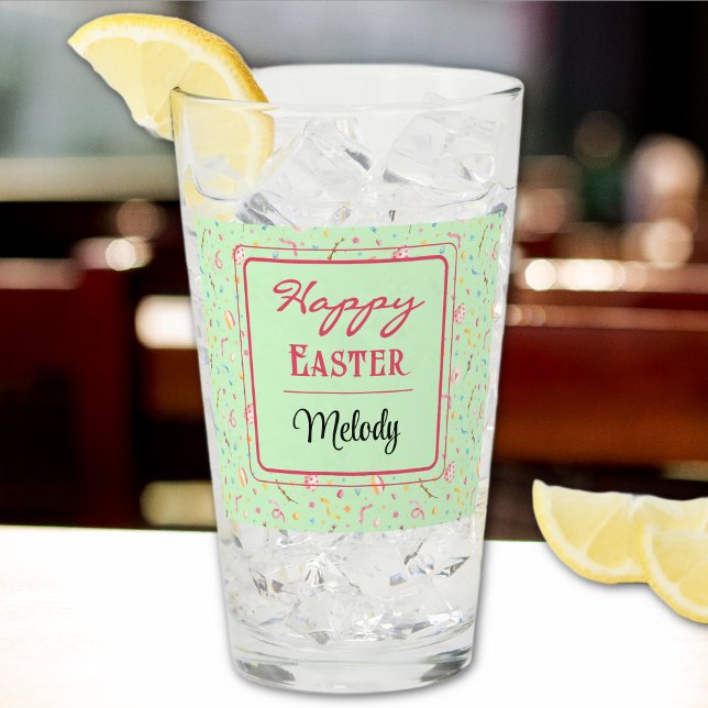 Copo De Pint Nome, Primavera Green Felz pascoa Pint Glass (Criador carregado)