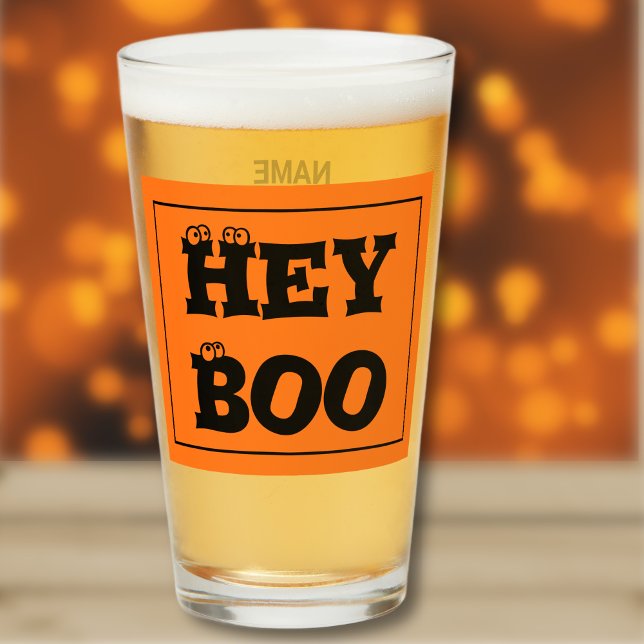 Copo De Pint Nome, Texto Halloween Ei Boo Eyebolas, Pint (Criador carregado)