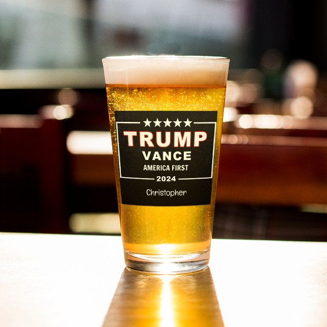 Copo De Pint Nome, Trump-Vance 2024 Ponto de Manutenção Eleitor (Criador carregado)