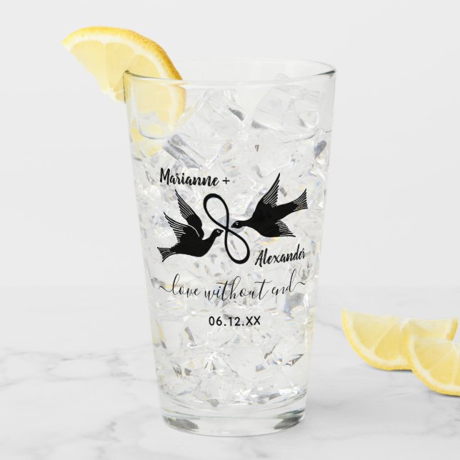 Copo De Pint Nomes dos casais do costume da infinidade | dos (Gelo frontal)
