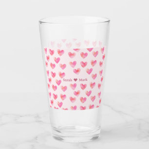 Copo De Pint Nomes Personalizados Design Romântico Rosa Amor -