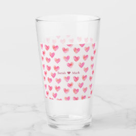 Copo De Pint Nomes Personalizados Design Romântico Rosa Amor -