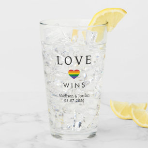 Copo De Pint Nomes Personalizados / Texto Arco-íris AMOR
