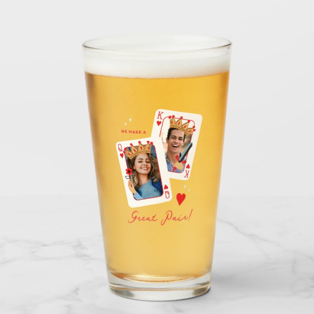 Copo De Pint Nós formamos um ótimo par no dia dos namorados (Frente (Preenchido))