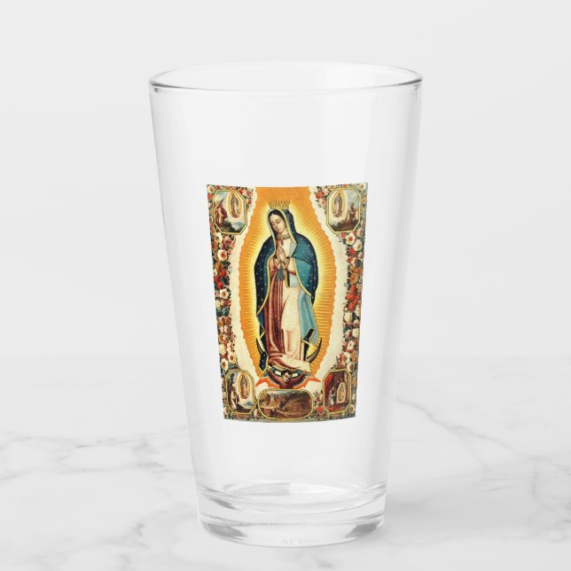 Copo De Pint Nossa Senhora de Guadalupe Arte Radiante (Frente)
